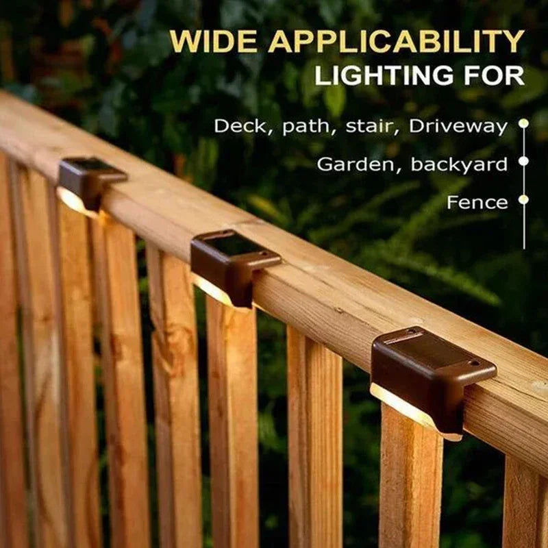 1/4/8/12Pcs Solar LED Step Lights – Waterproof Outdoor Deck & Stair Lamps for Garden, Patio, and Pathway Decor
