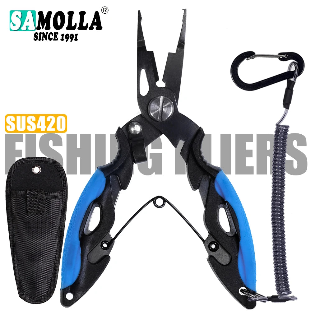 Multifunctional 420 Stainless Steel Fishing Pliers – Line Cutter & Hook Remover