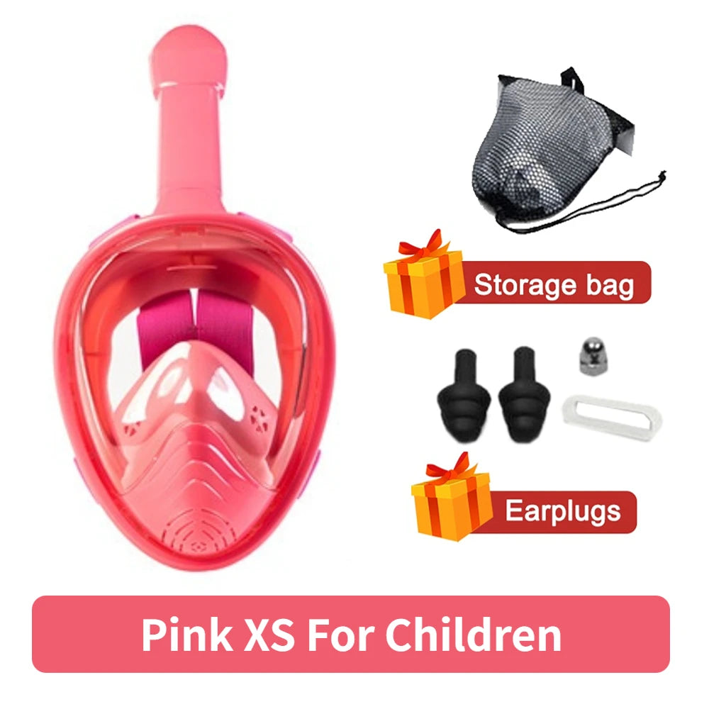 Full-Face Anti-Fog Diving Mask – Waterproof Snorkeling Gear for Adults & Kids