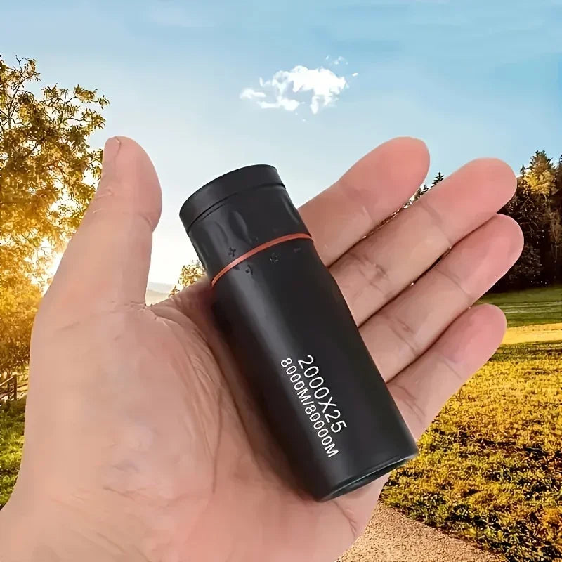 2000x25 HD Mini Monocular Telescope with Mobile Holder – Portable Outdoor Use