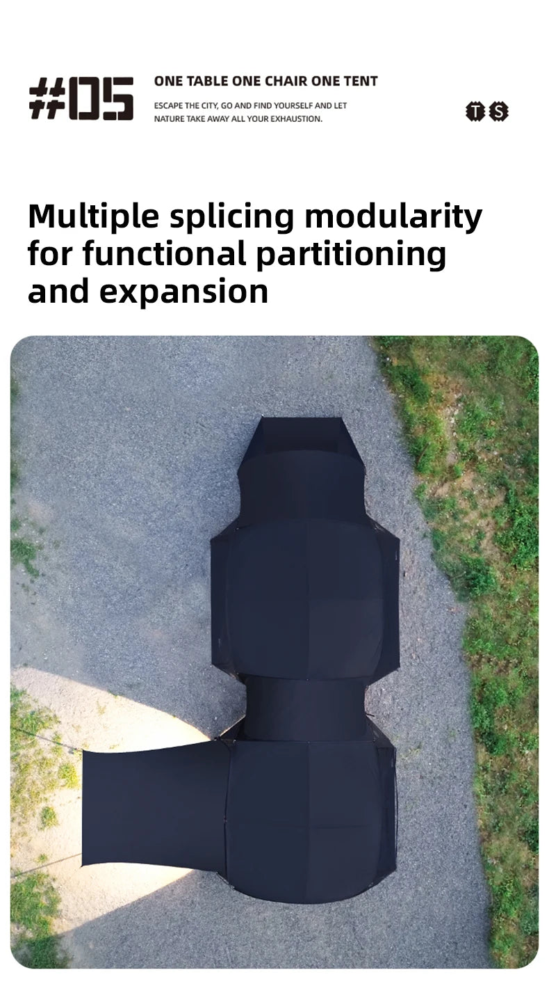 ShineTrip Waterproof Silver-Coated Camping Canopy