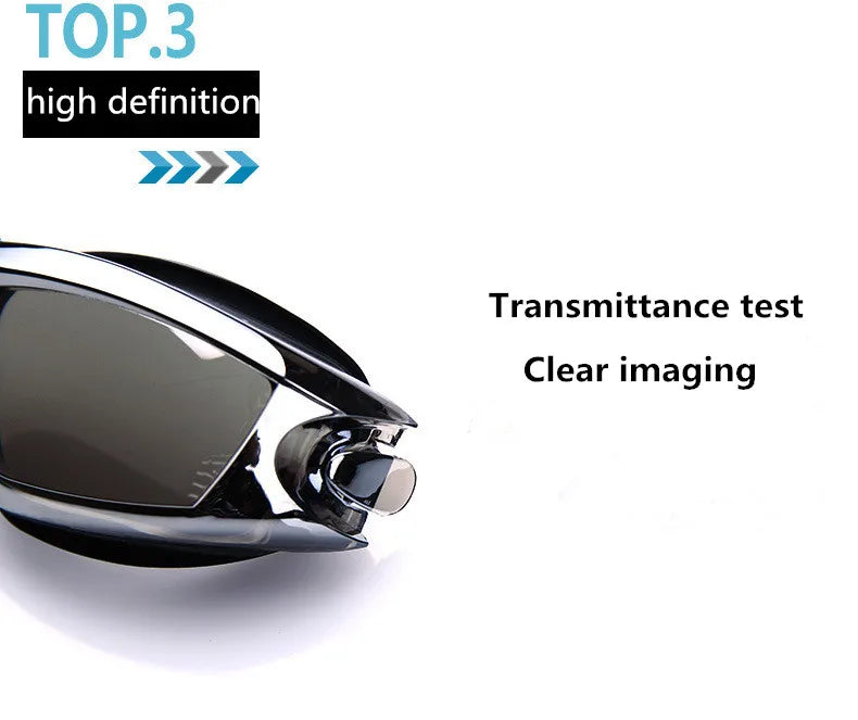 Adult Anti-Fog UV Swimming Goggles with Earplugs