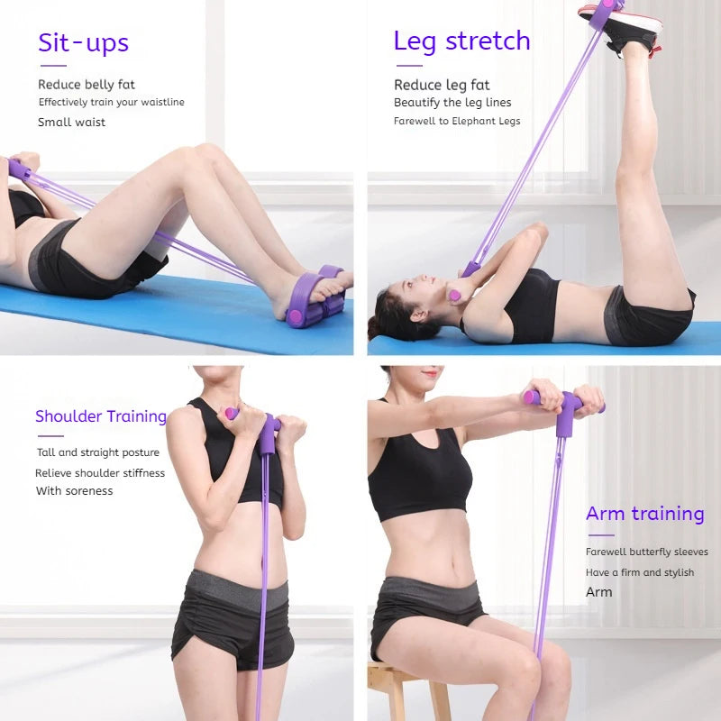 6-Tube Resistance Bands – Multi-Function Fitness Rope