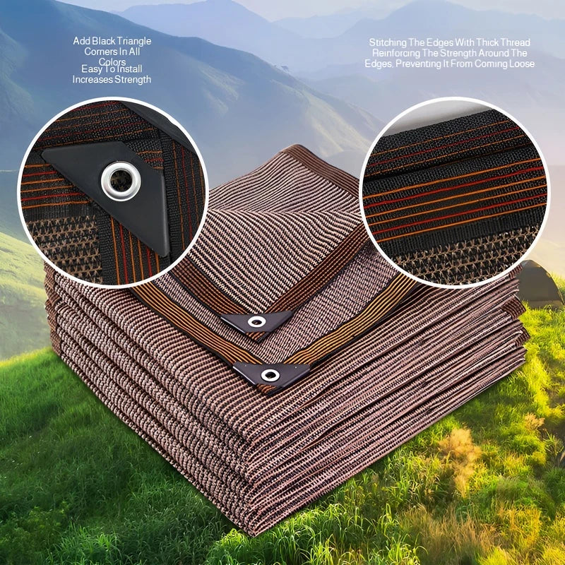 Thickened High-Density Sun Protection Net – Perforated Edge Outdoor Sunshade