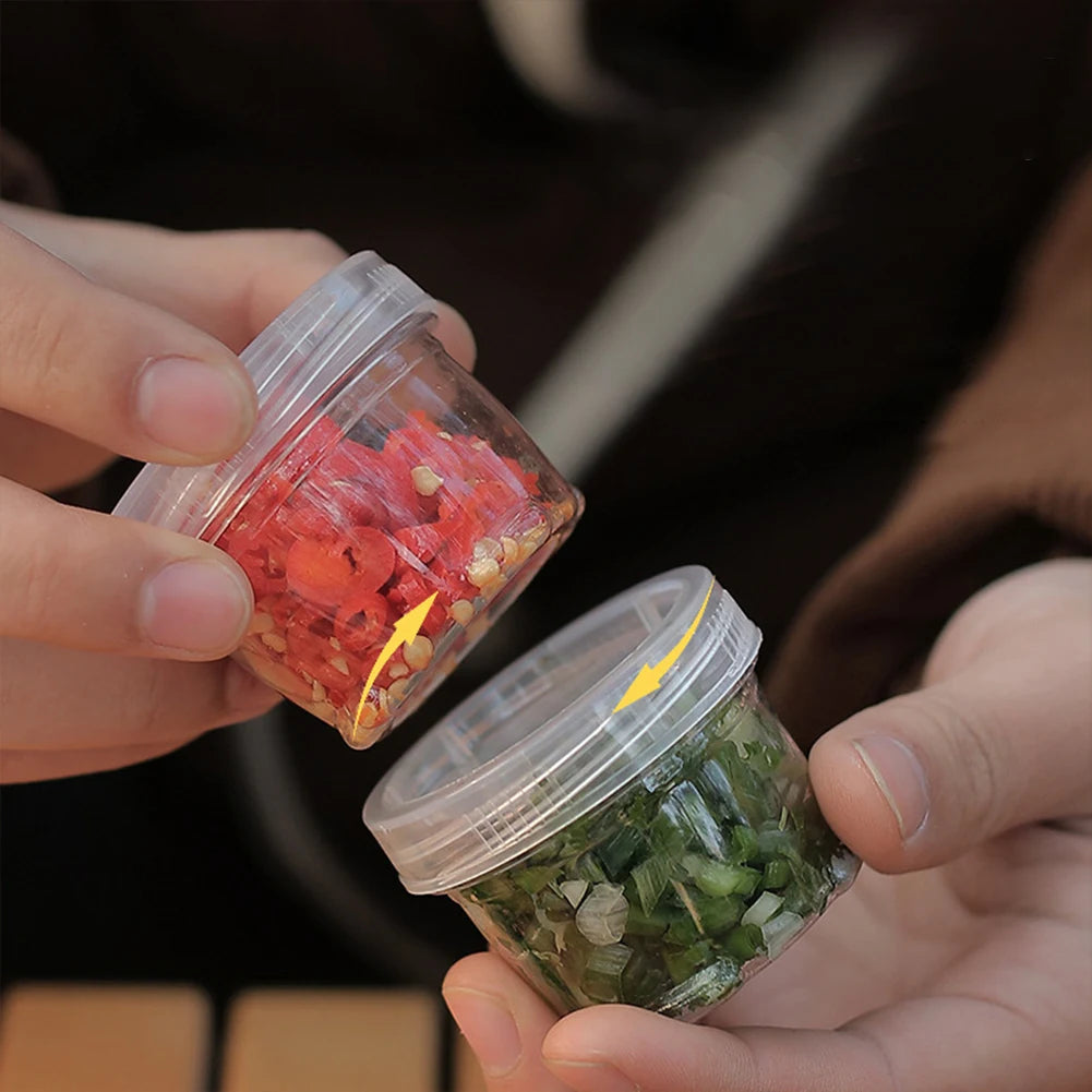 Portable Camping Spice Kit – 5 Clear Bottles