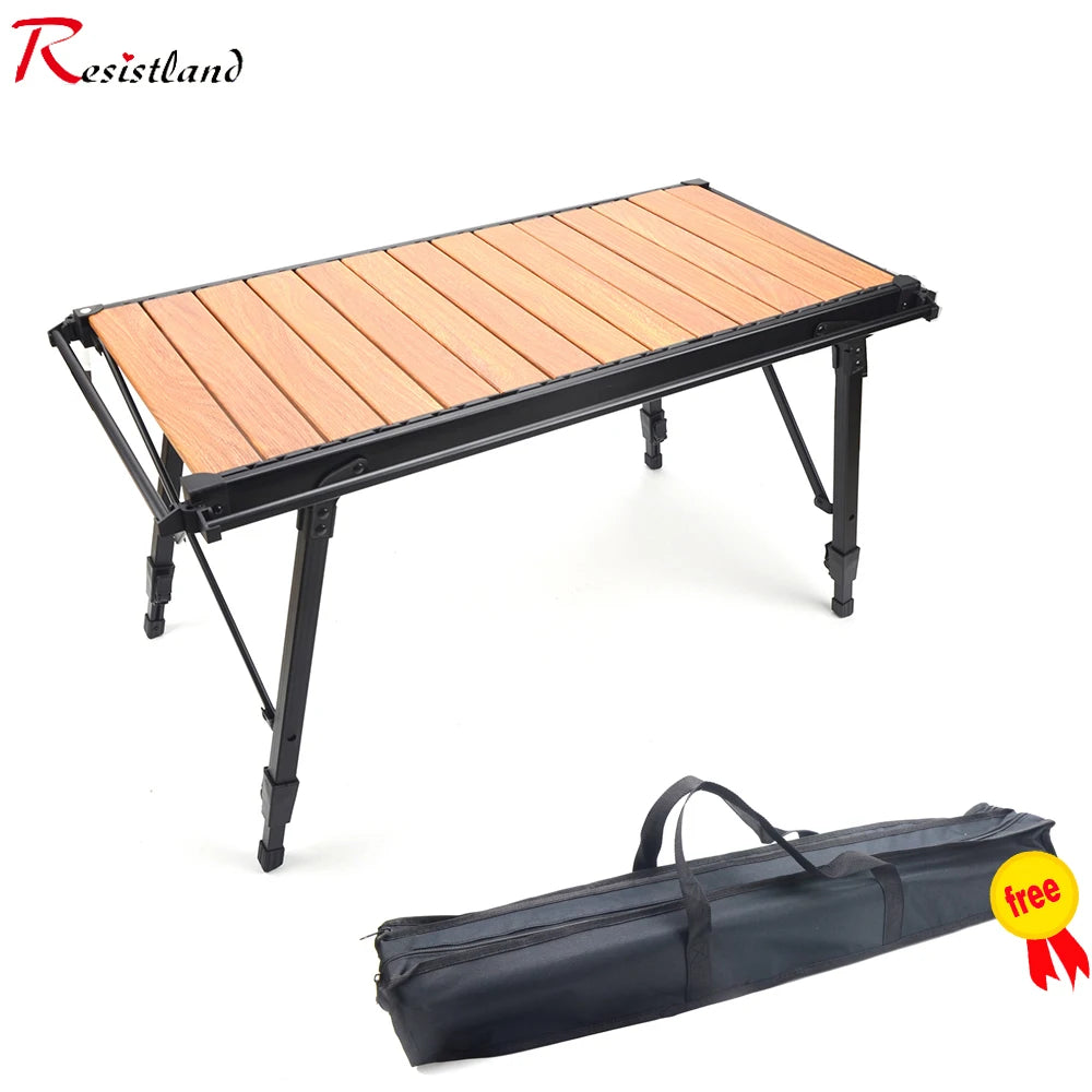 Folding IGT Wood Camping Table – Portable BBQ & Grill Table
