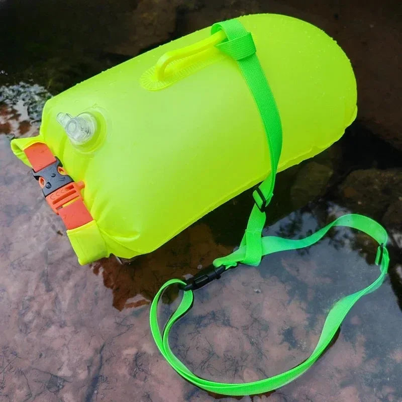Inflatable Swim Buoy Dry Bag – Towable Waterproof Safety Float