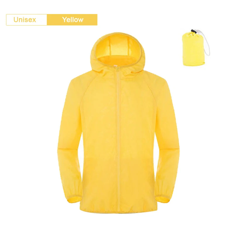 JNLN Waterproof Camping Rain Jacket – Quick-Dry Windbreaker with Pockets