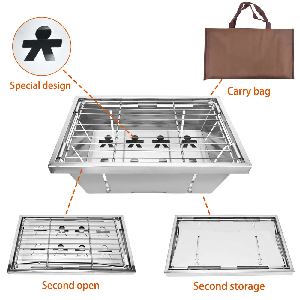 Folding IGT Wood Camping Table – Portable BBQ & Grill Table
