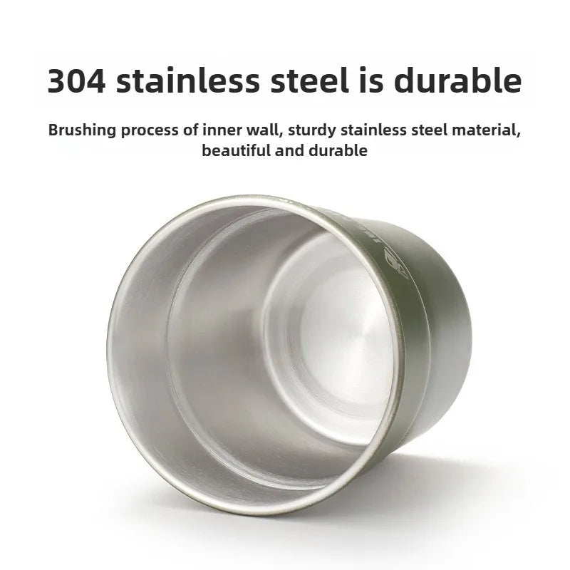 ISE MOUNT Stainless Steel Camping Cup with Storage Bag