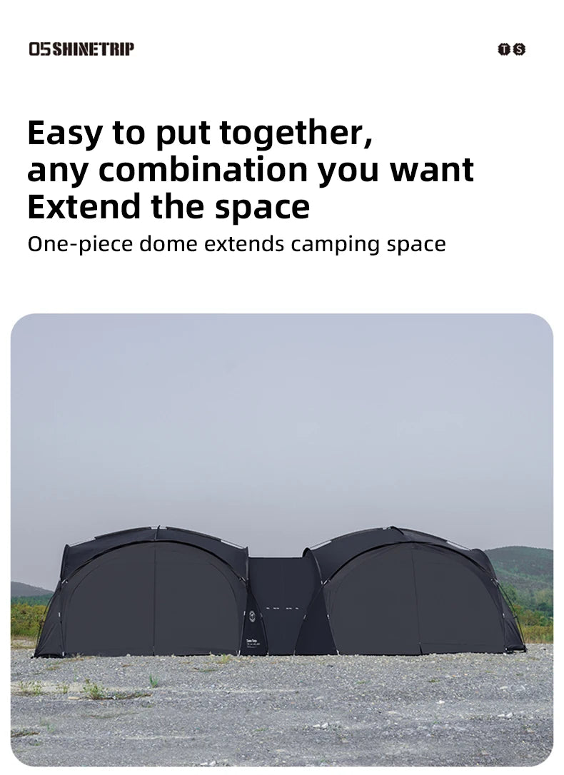 ShineTrip Waterproof Silver-Coated Camping Canopy