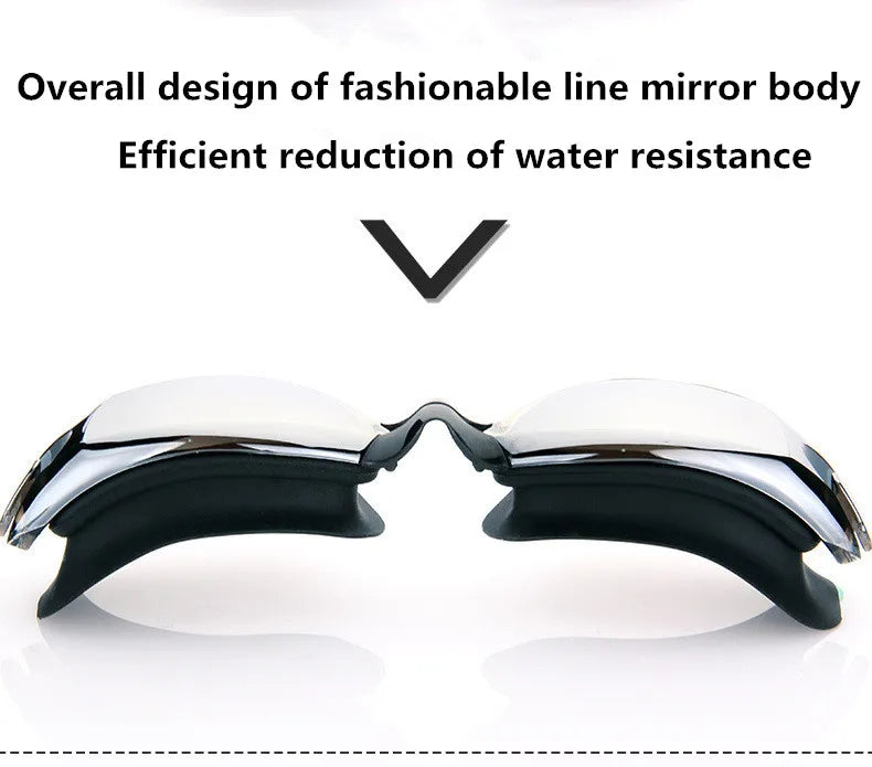 Adult Anti-Fog UV Swimming Goggles with Earplugs