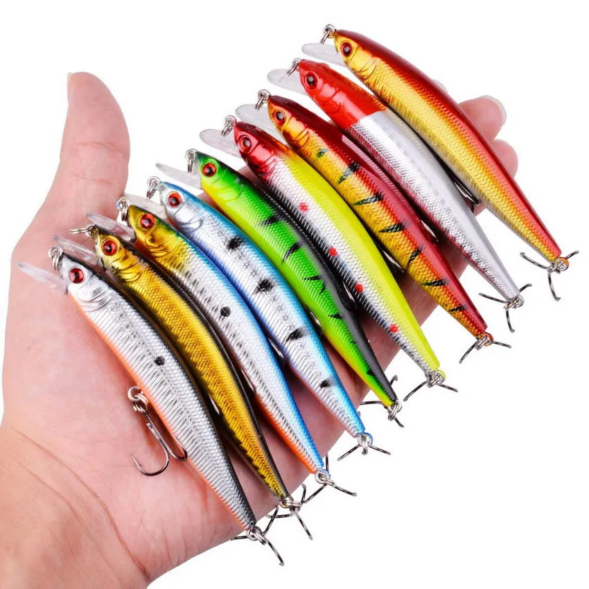 3/5/8-Piece Random Fishing Lure Set – Minnow Crankbait Artificial Bait Kit