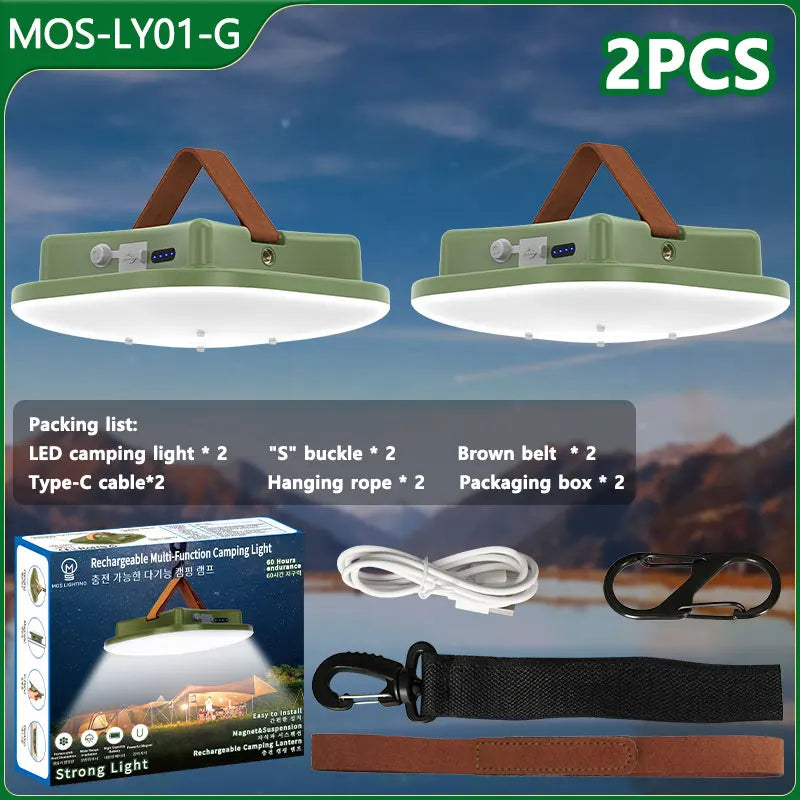 MOSLIGHTING 80W Solar Camping Lantern – Zoom Torch with Magnet & Strong LED Light