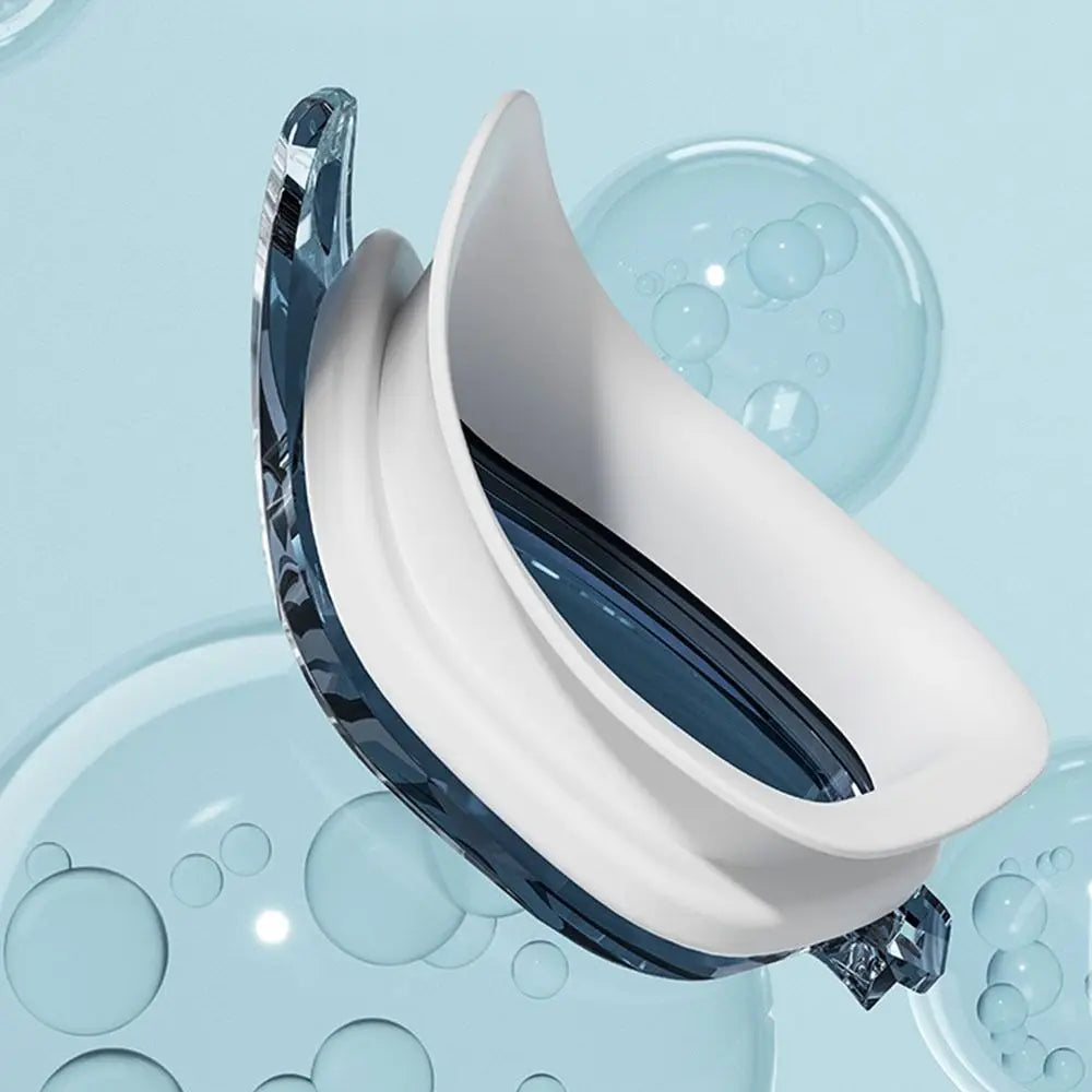 Portable Big Frame Silicone Swimming Goggles with Earplugs – HD Anti-Fog Eyewear