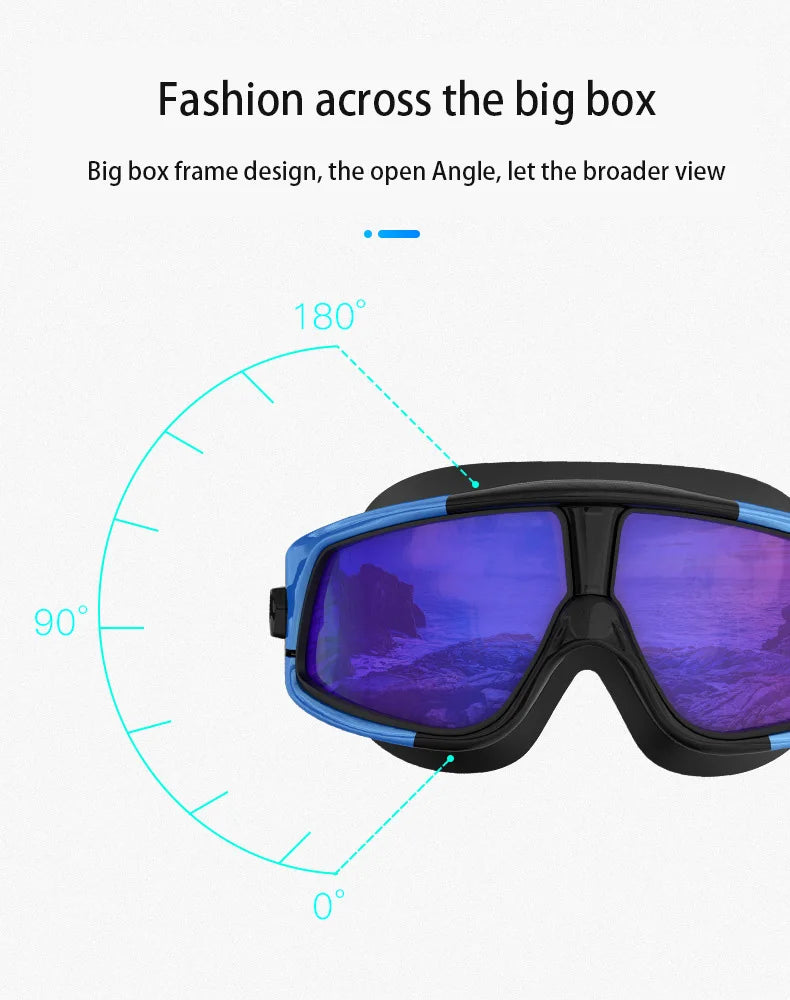 Large Frame HD Anti-fog Swimming Goggles