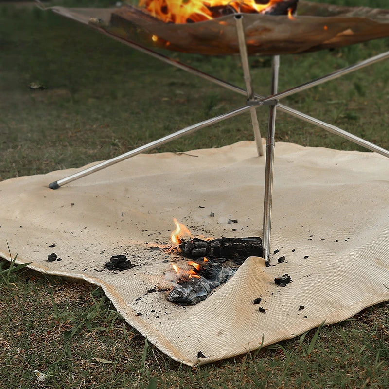 Fireproof BBQ Mat – High-Temp Grill Pit Protector for Camping & Outdoor Use
