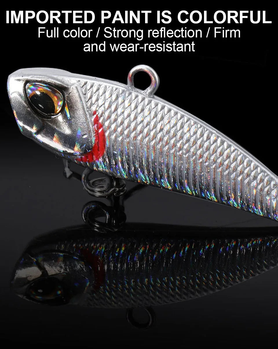WALK FISH Metal Spinner Bait VIB Lure – 7g/11g/15g/21g Trolling Wobbler with Rotating Tail