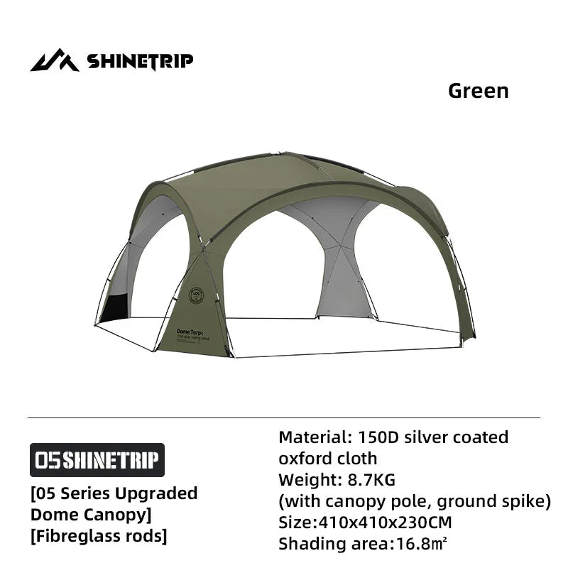 ShineTrip Waterproof Silver-Coated Camping Canopy