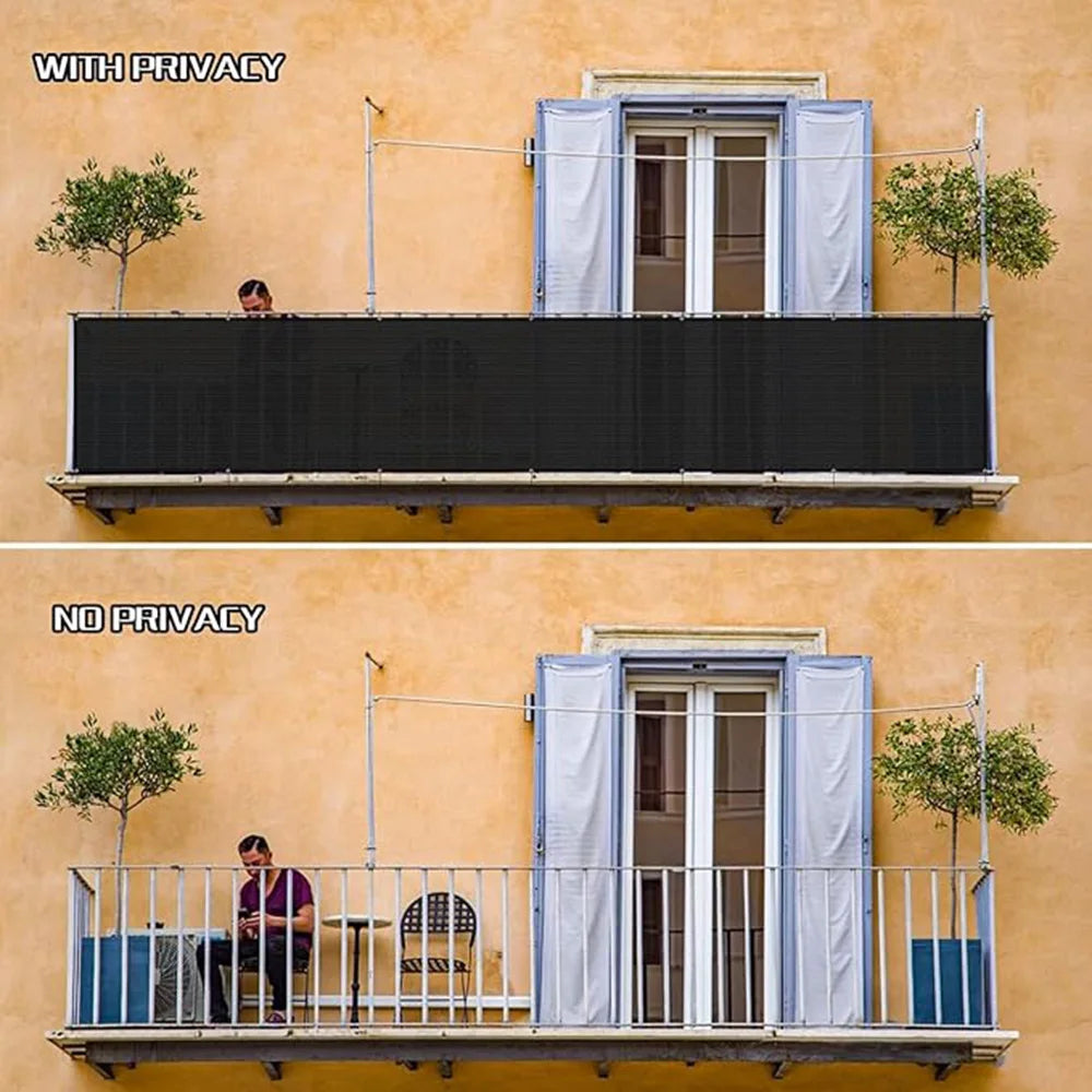 Outdoor Balcony Privacy Screen with Grommets