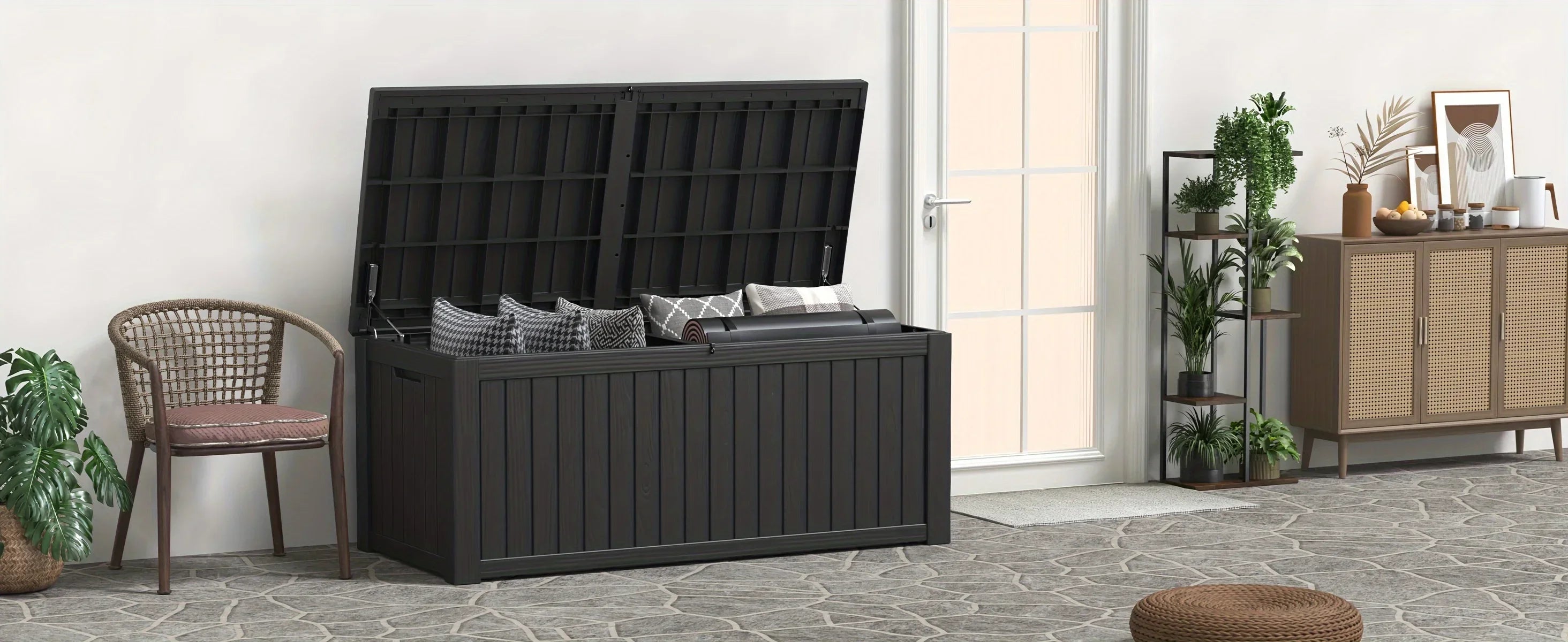 Resin Outdoor Storage Deck Box – 150/100/32 Gallon Weather-Resistant Patio Organizer