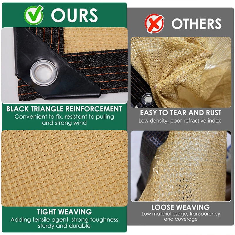 Waterproof Sunshade Net with UV Protection for Garden & Patio