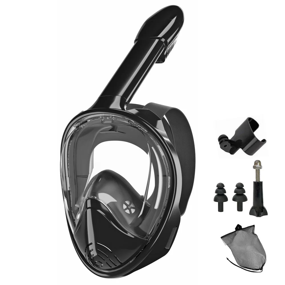 Professional Full-Face Snorkeling Mask – Anti-Fog Scuba Goggles for Kids & Adults