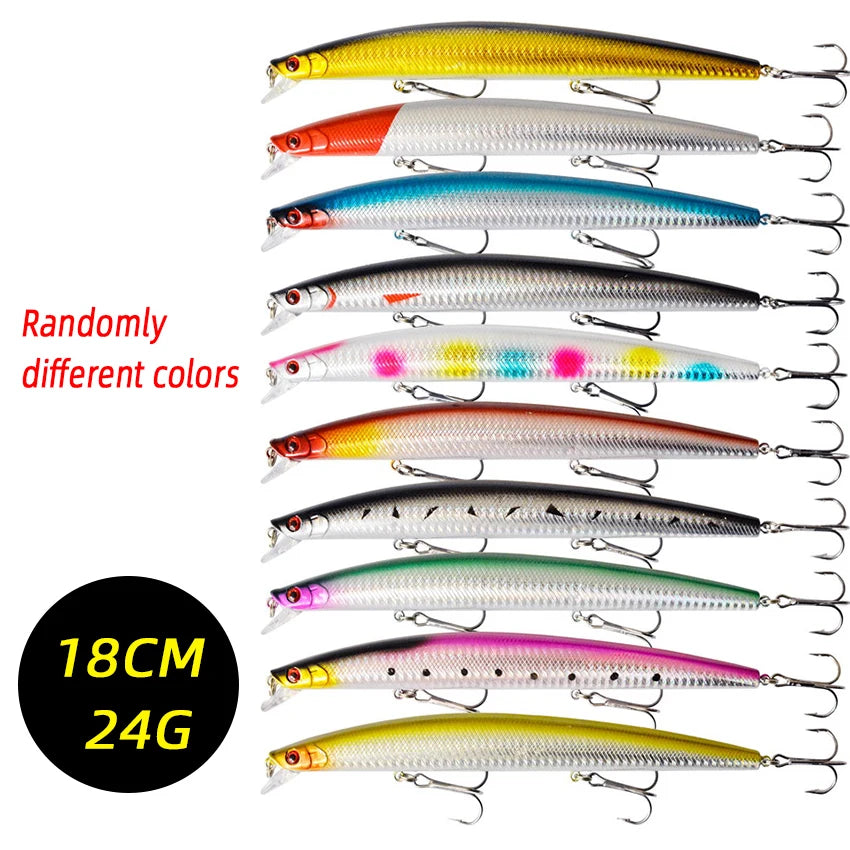 3/5/8-Piece Random Fishing Lure Set – Minnow Crankbait Artificial Bait Kit