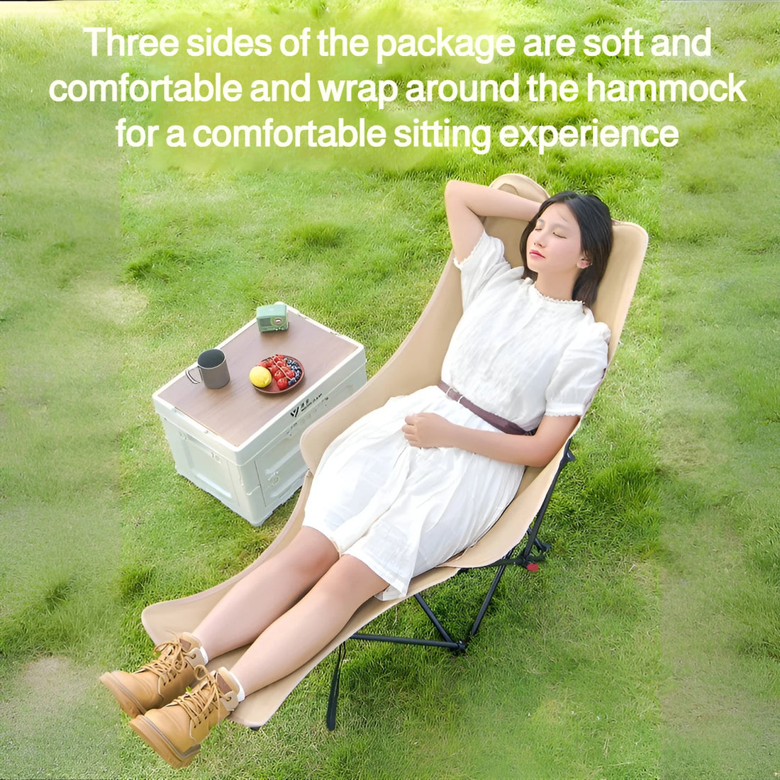 Adjustable Folding Outdoor Moon Chair – Portable High Back Camping & Beach Chair