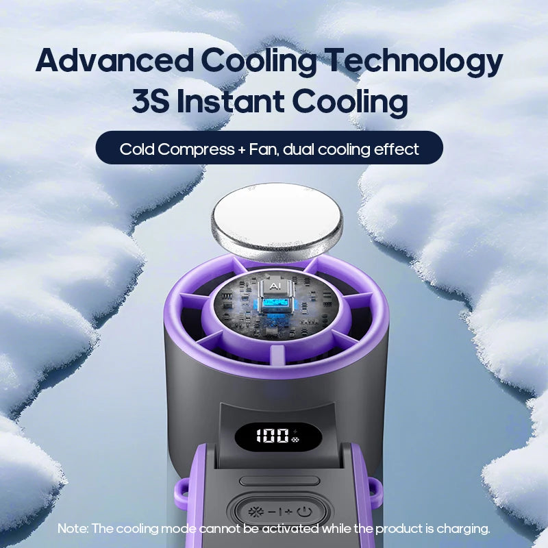 KINSCOTER Mini Portable Handheld Fan – Foldable, Rechargeable, Turbo Cooling