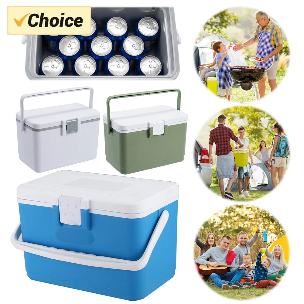 Portable Insulated Ice Cooler – 6/8/13L Hard Cooler with Handle