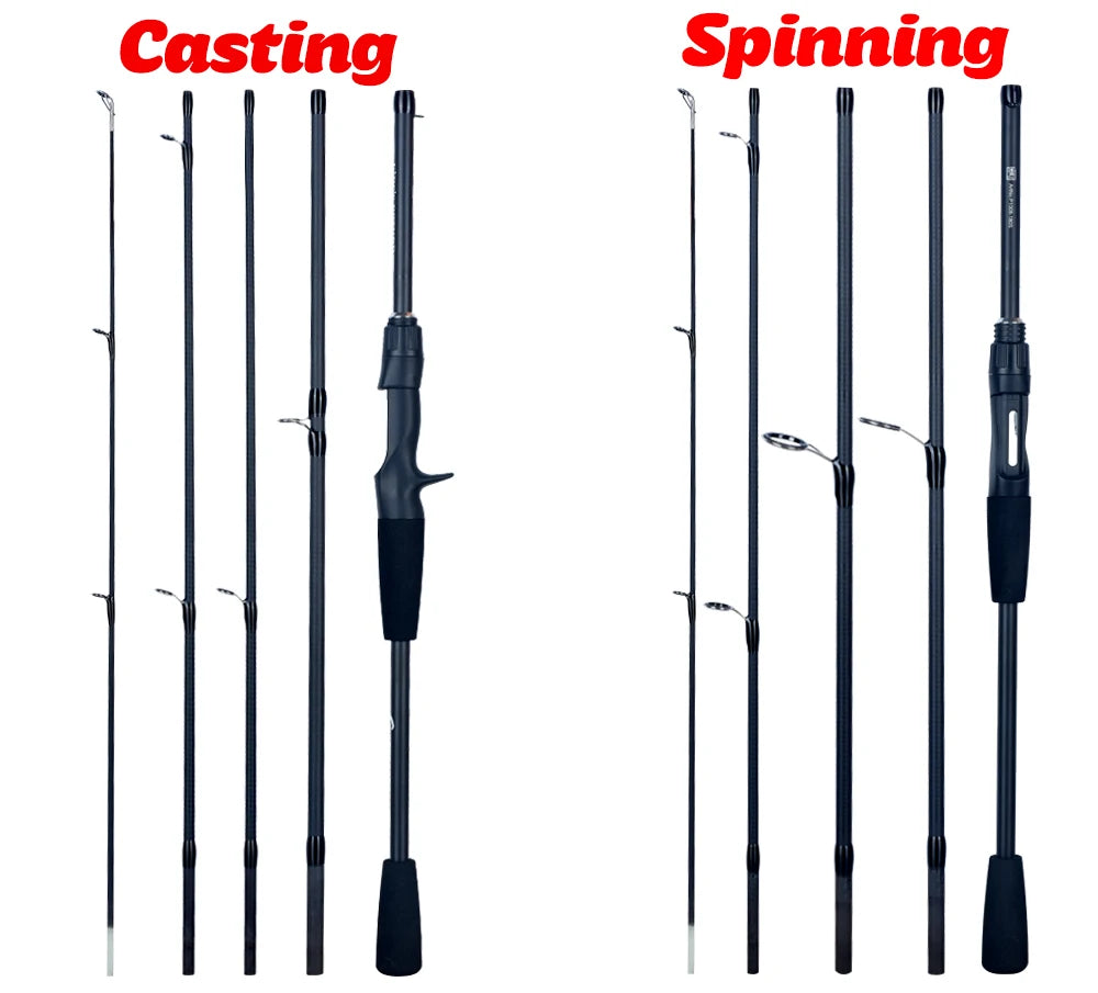 PHISHGER Ultralight Travel Spinning & Baitcasting Rod – 5-30g Lure