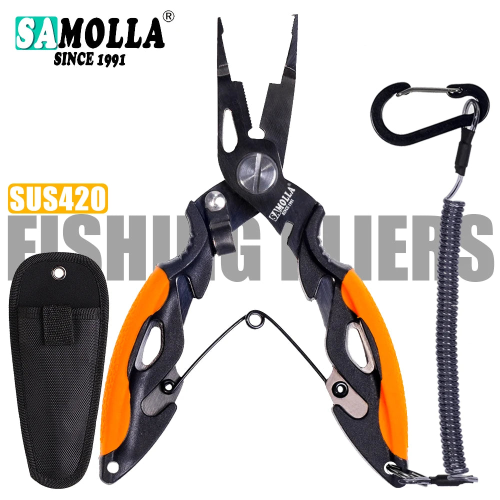 Multifunctional 420 Stainless Steel Fishing Pliers – Line Cutter & Hook Remover