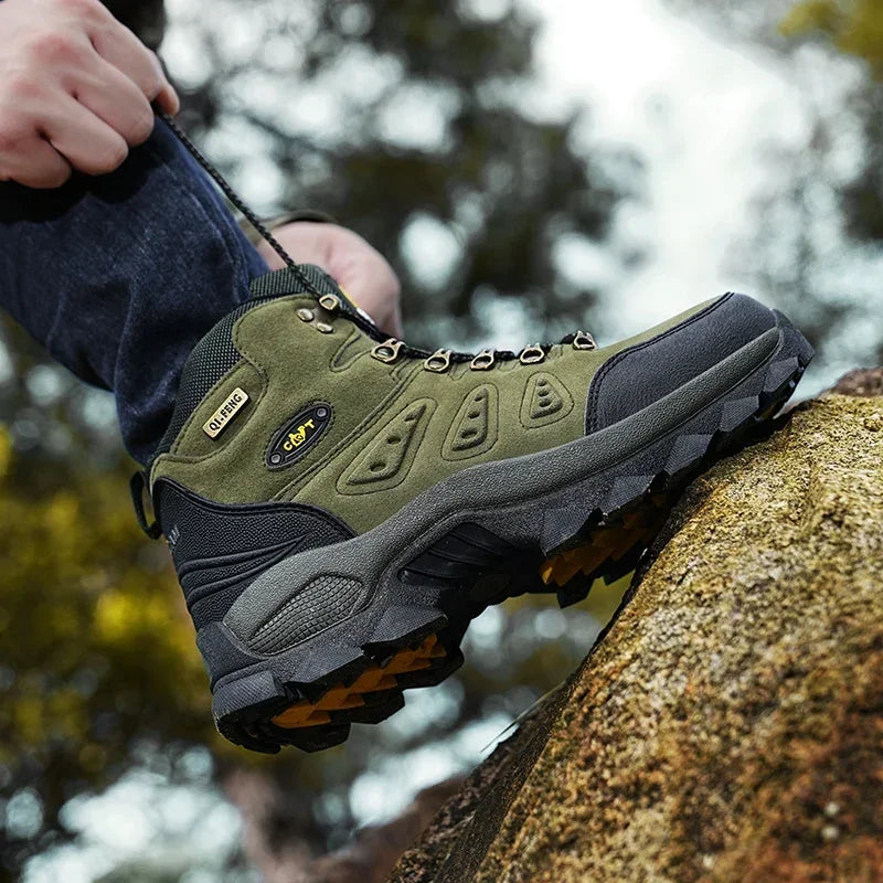 Plus Size Unisex High-Top Hiking Sneakers – Non-Slip Outdoor Boots