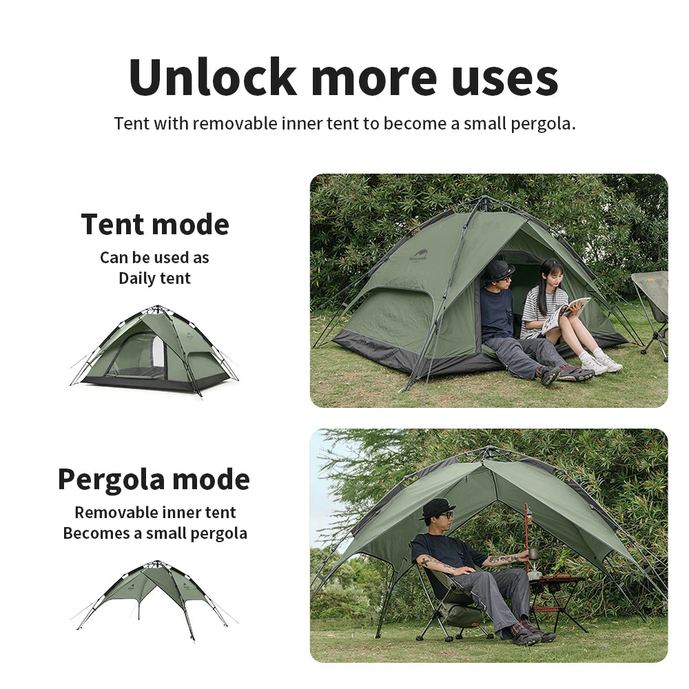 Naturehike 3-Person One-Touch Camping Tent