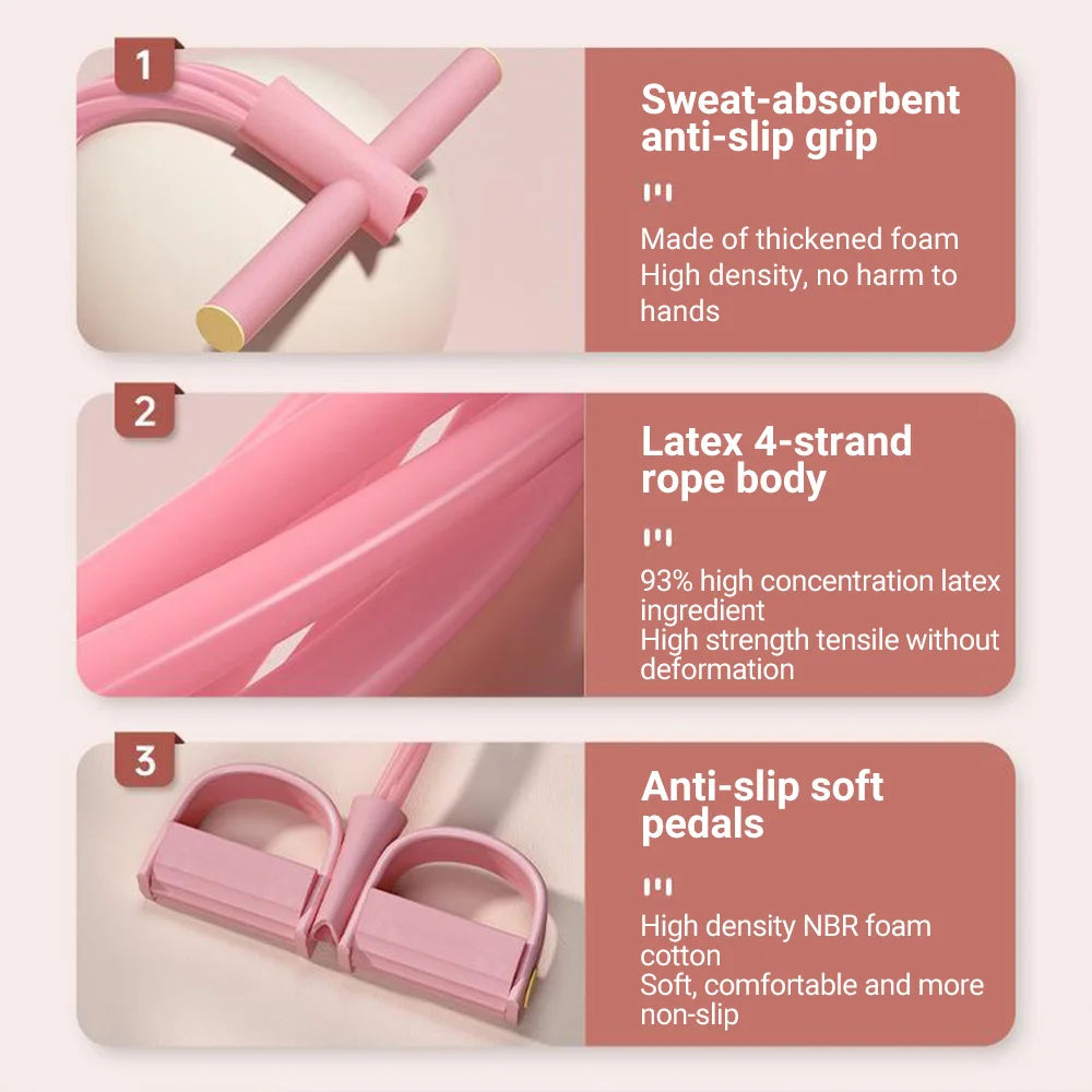 6-Tube Resistance Bands – Multi-Function Fitness Rope