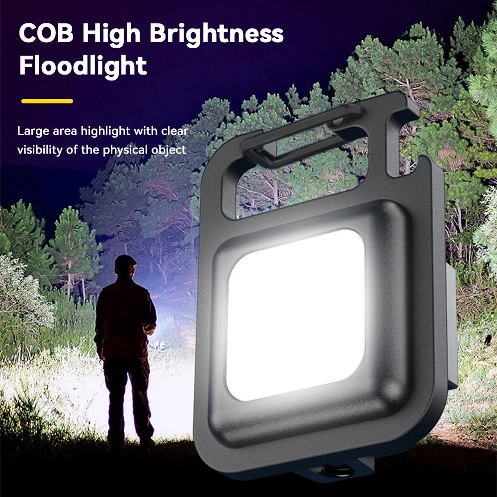 1/2Pcs Mini COB Keychain Work Light – Emergency LED Flashlight