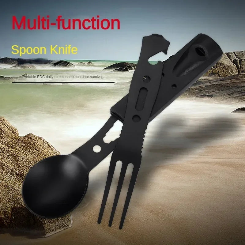 Multifunction Camping Knife & Tableware Set