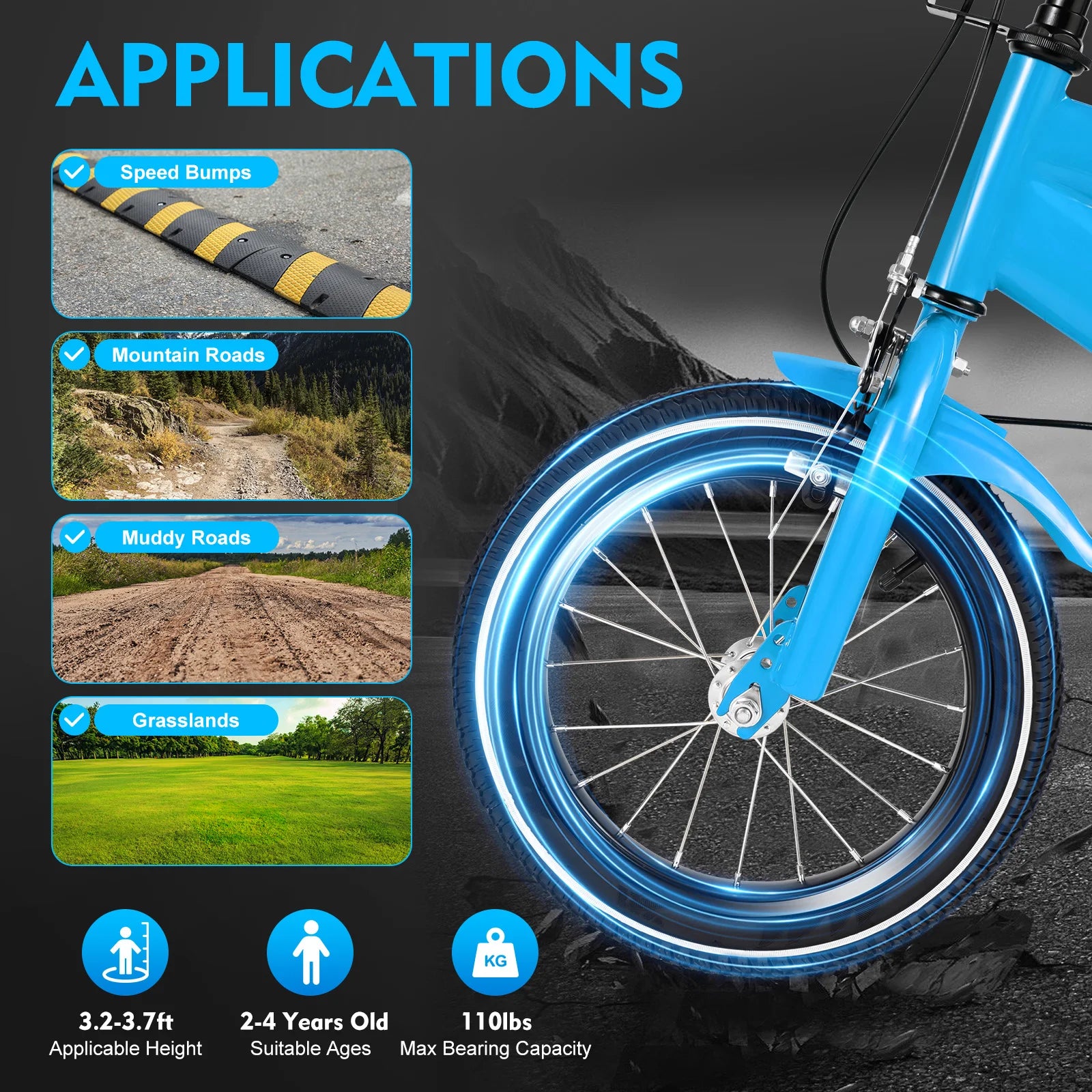 14-Inch Kids Bike with Training Wheels – Adjustable Bicycle for Boys & Girls Ages 2–5