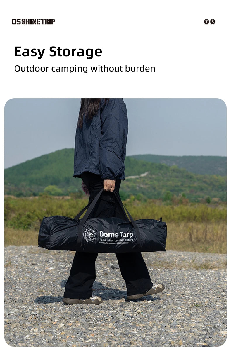 ShineTrip Waterproof Silver-Coated Camping Canopy