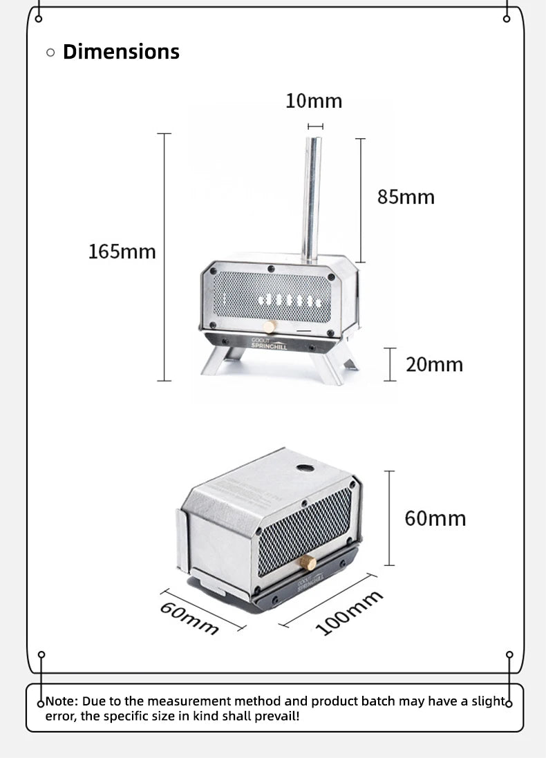 Goout Springhill Mini Woodstove – Portable Camping & Incense Burner