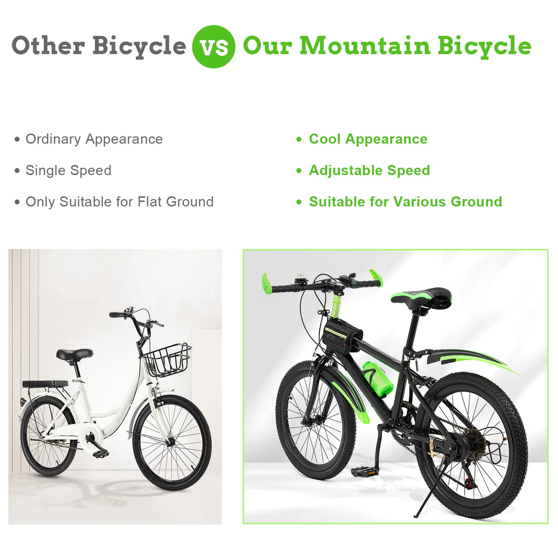 20" Kids Mountain Bike with 7-Speed Gears & Adjustable Seat