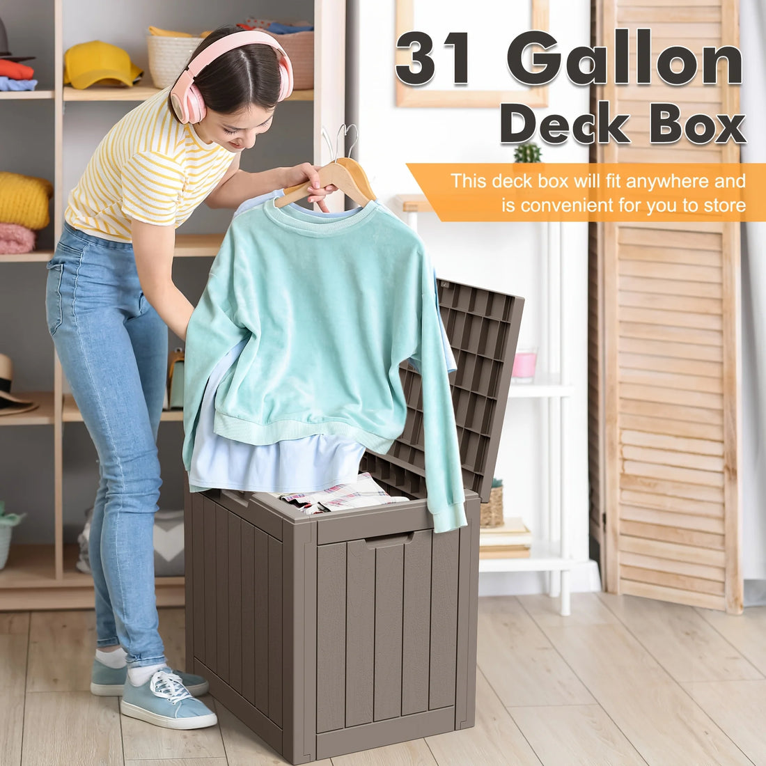 Resin Outdoor Storage Deck Box – 150/100/32 Gallon Weather-Resistant Patio Organizer