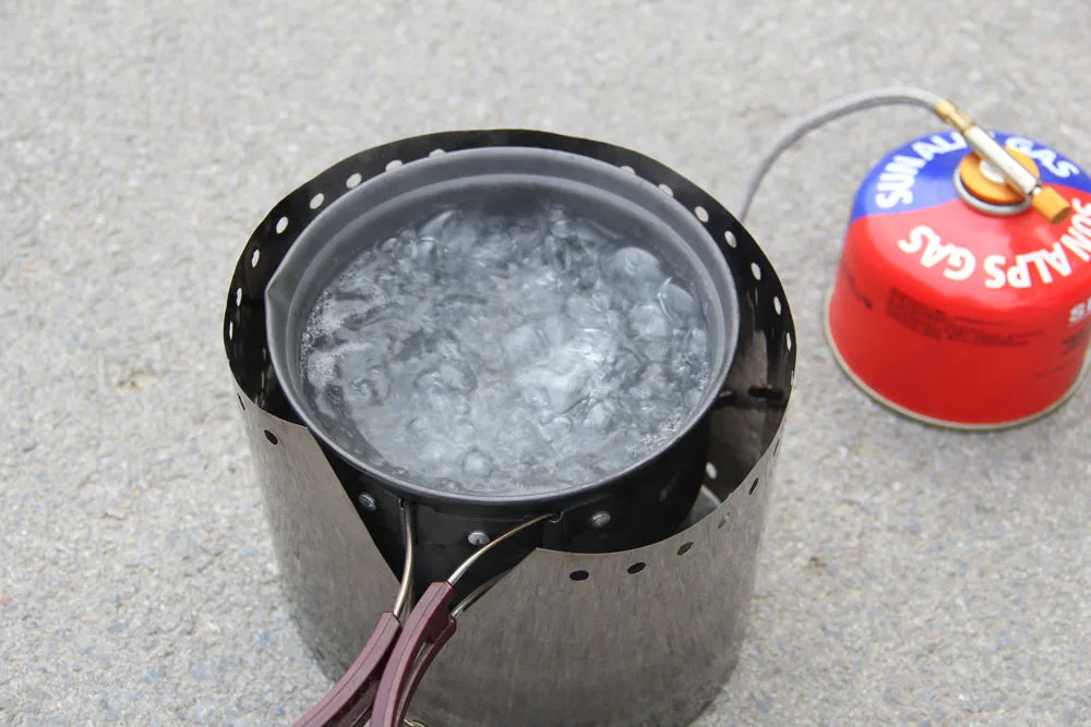 Titanium Camping Stove Windshield – Foldable 15/19cm