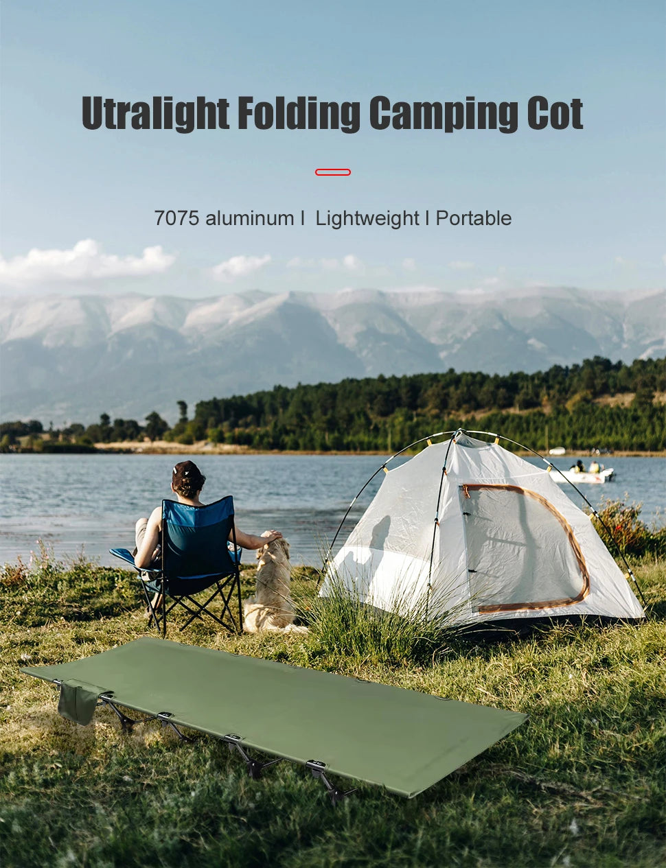 WESTTUNE Ultralight Folding Camping Cot – Portable Bed for Hiking & Travel