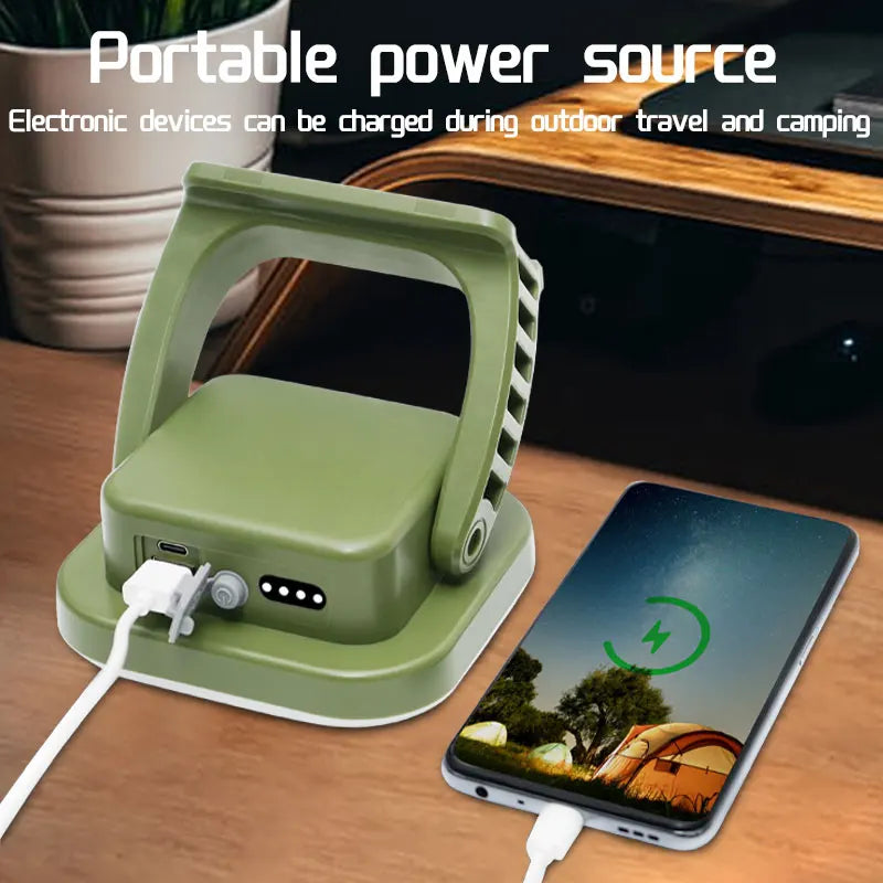 MOSLIGHTING 80W Solar Camping Lantern – Zoom Torch with Magnet & Strong LED Light