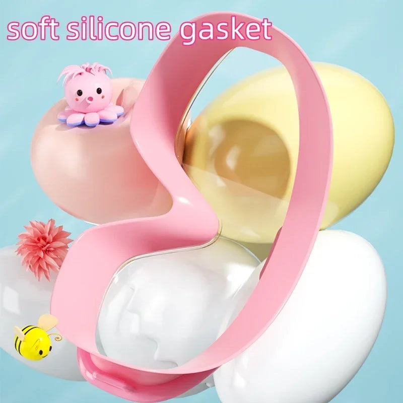 Big Frame Swimming Goggles with Earplugs – Anti-Fog, No-Leak, Wide View for Kids & Adults