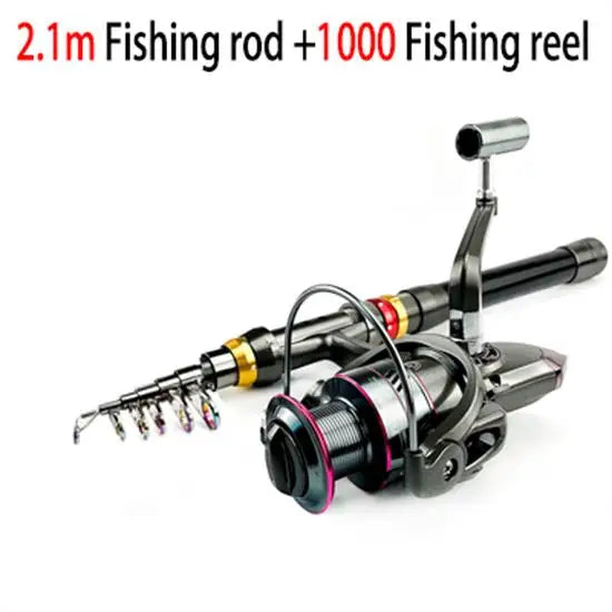 Telescopic Carbon Fiber Fishing Rod & Reel Combo 1.8–3.6m