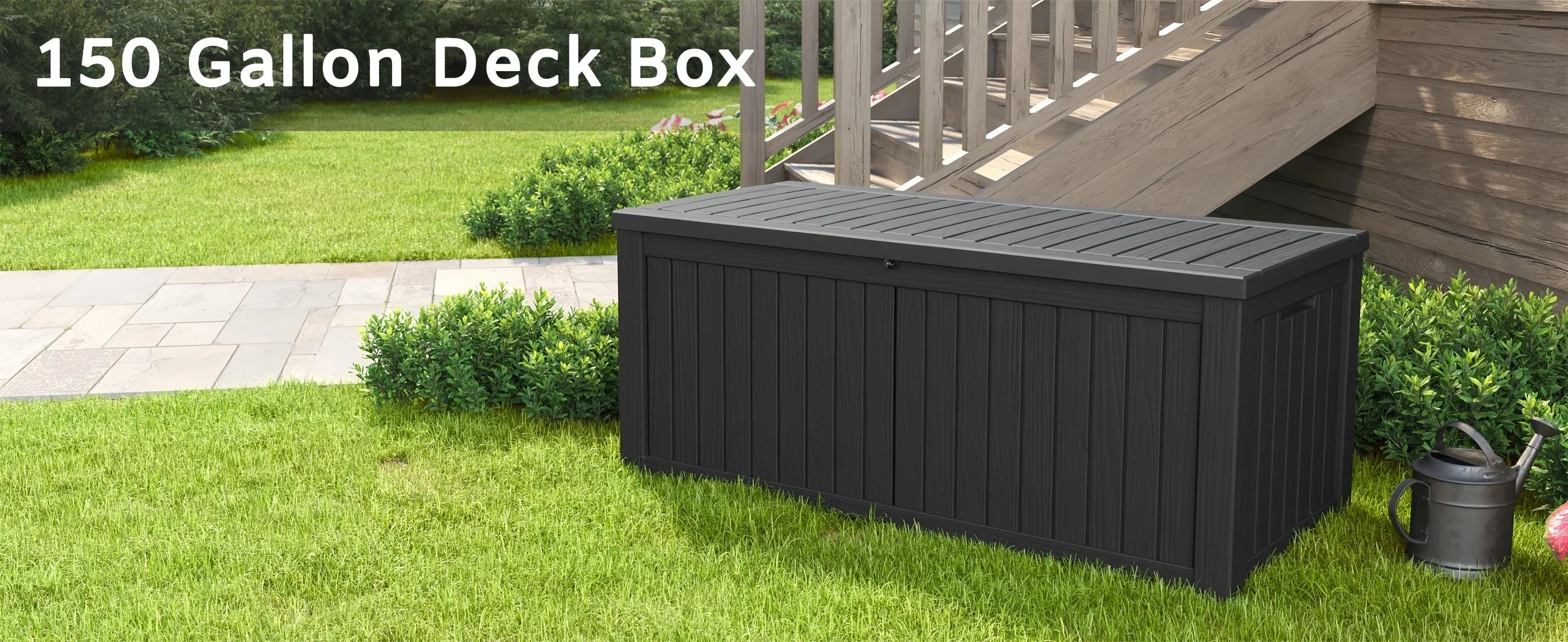 Resin Outdoor Storage Deck Box – 150/100/32 Gallon Weather-Resistant Patio Organizer