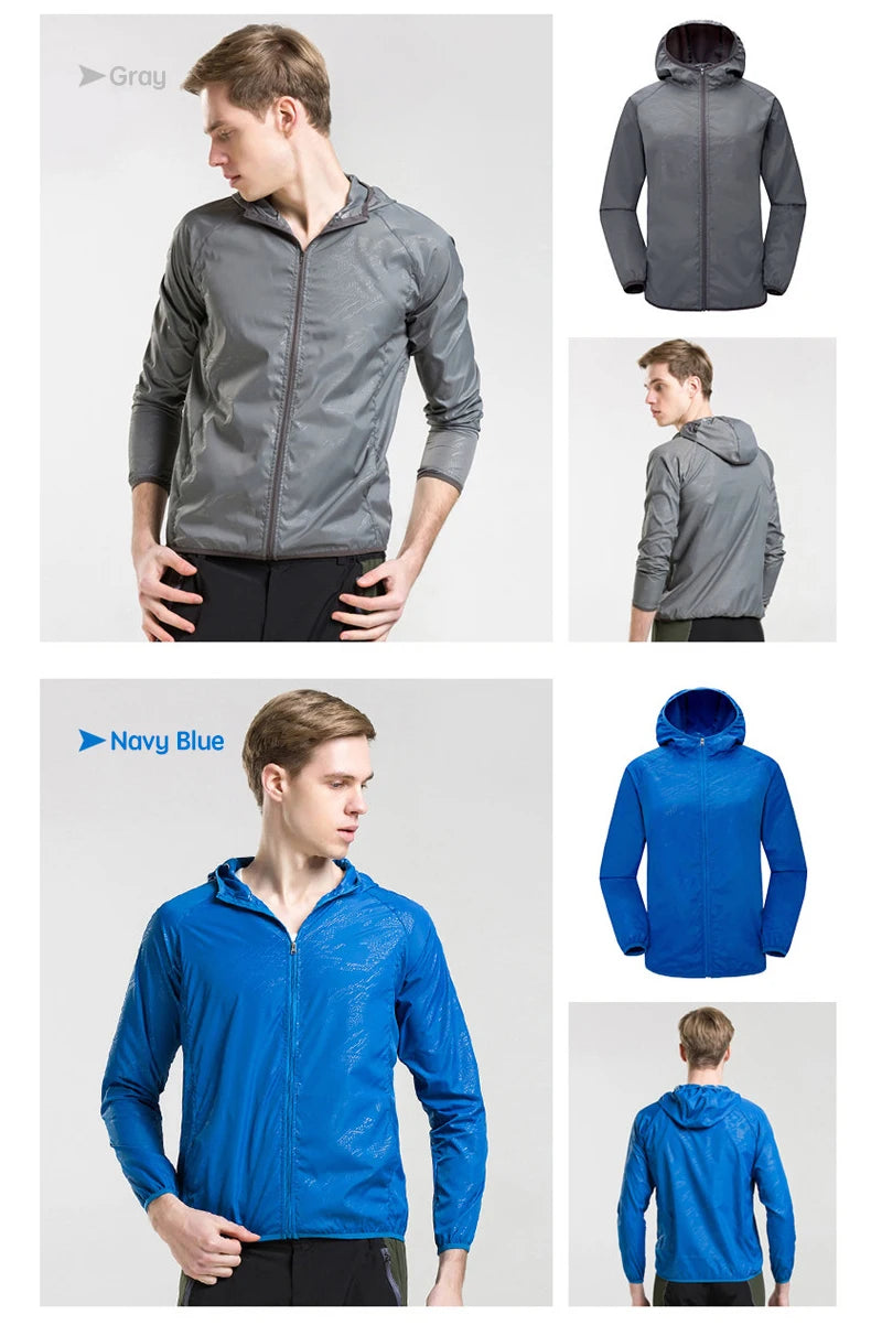 JNLN Waterproof Camping Rain Jacket – Quick-Dry Windbreaker with Pockets